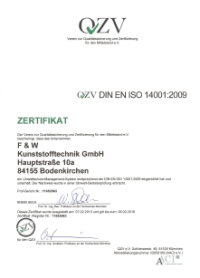 Zertifikat DIN EN ISO 14001